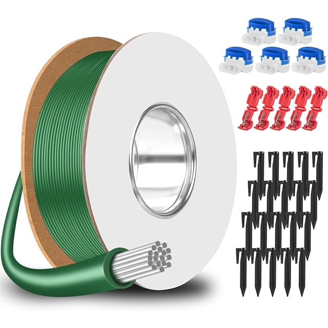 GROFIS boundary wire set with 100 m of cable, ground pegs and waterproof connectors