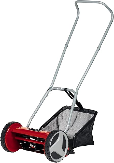 Einhell GC-HM 300 hand cylinder lawnmower with a 30 cm cutting width and a grass box