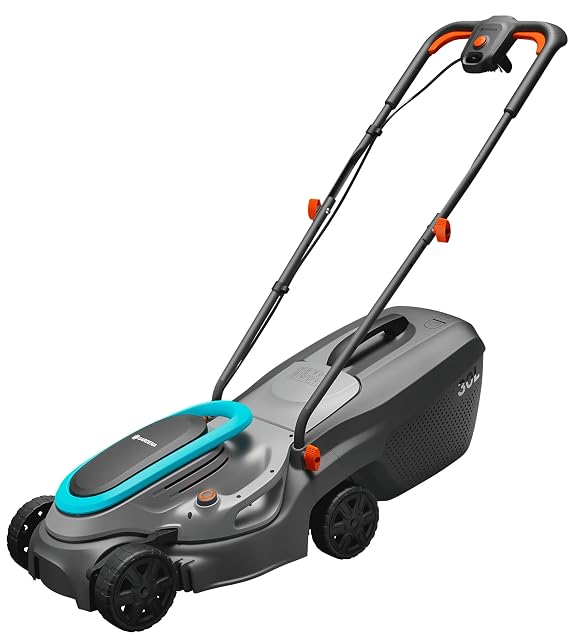 Gardena PowerMax 32/1200 G2 corded electric lawnmower with a 32 cm deck