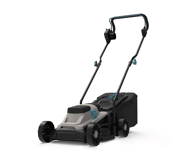 NeoKraft NLM1300330 corded electric lawnmower with a 33 cm deck and folding handle