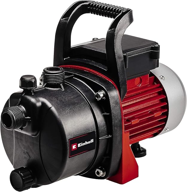 Einhell GC-GP 6538 garden pump with R1-inch threaded connections and a carry handle