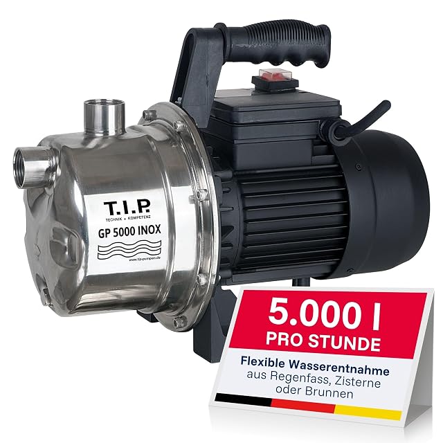 T.I.P. stainless steel jet garden pump with an anti-vibration handle