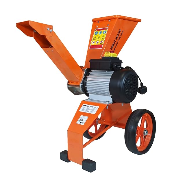 Forest Master FM4DDE electric garden shredder with a hinged hopper