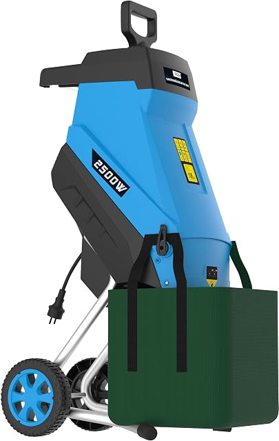 Güde GH 2501 electric garden shredder with a 45-litre collection bag
