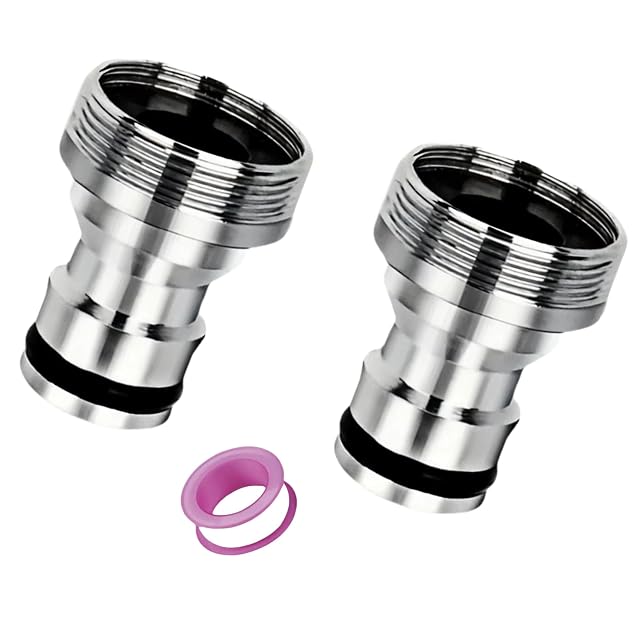 Copper tap adapter for indoor mixer tap with rubber seal