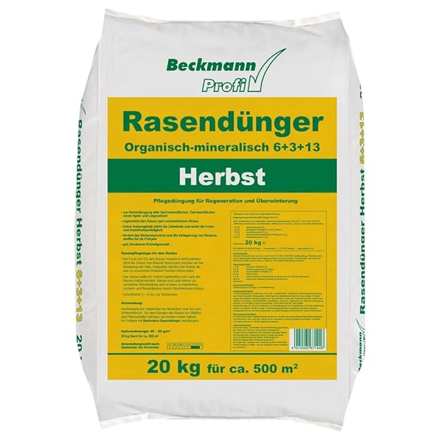 Twenty kilogram sack of professional autumn lawn fertiliser