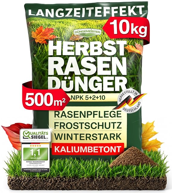 Ten kilogram bag of autumn lawn fertiliser with potassium