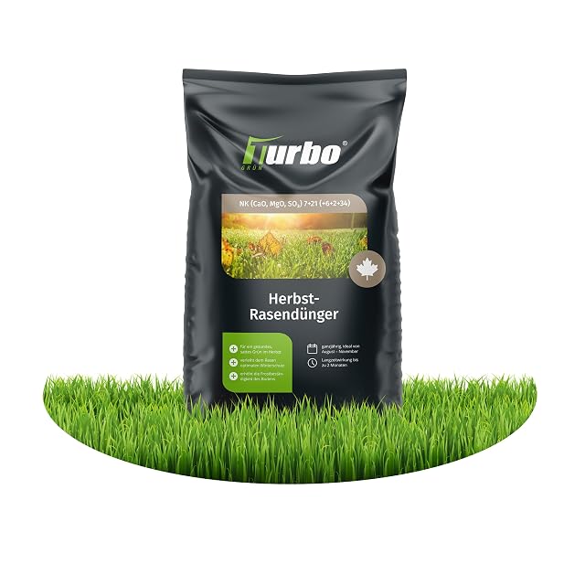 Five kilogram bag of autumn lawn fertiliser with potassium