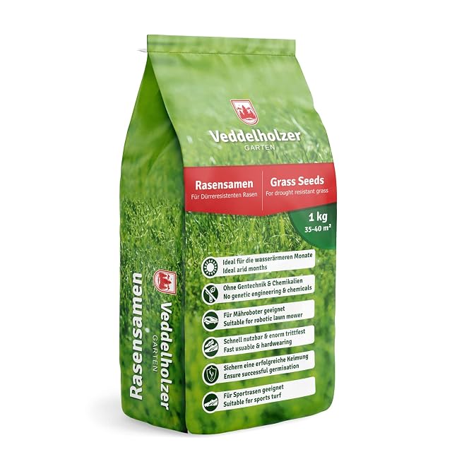 One kilogram bag of drought-resistant lawn seed