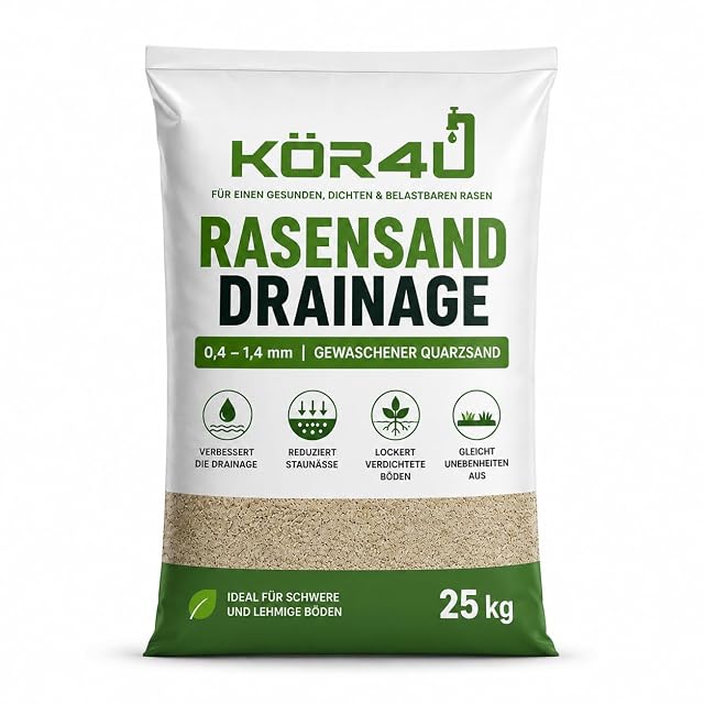25 kg sack of washed quartz lawn sand