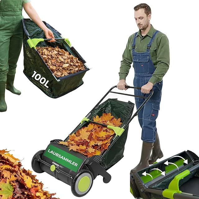 STREND PRO manual lawn sweeper with a 53 cm working width and 100-litre bag