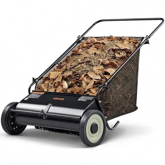 VEVOR GT1110 manual lawn sweeper with a 66 cm working width and four brushes