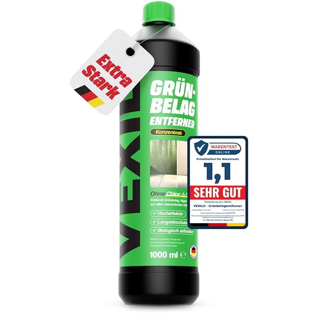 One litre green deposit remover concentrate for stone and wood