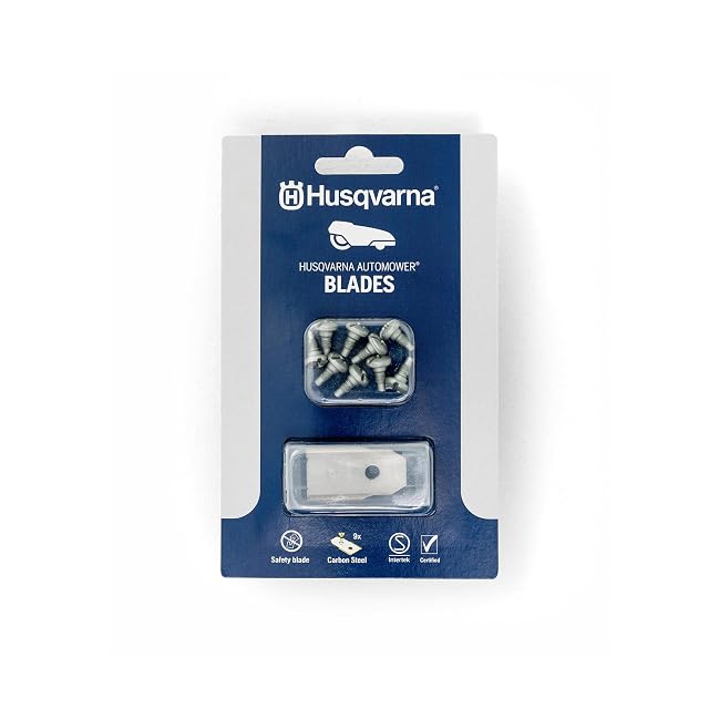 Husqvarna original nine-pack of robot mower blades with screws