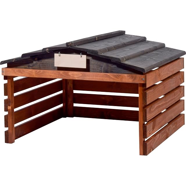 dobar wooden robot mower garage with a removable roof