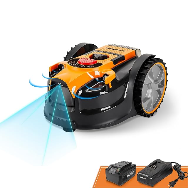 LawnMaster OcuMow wire-free robot lawnmower with camera and ultrasonic sensors