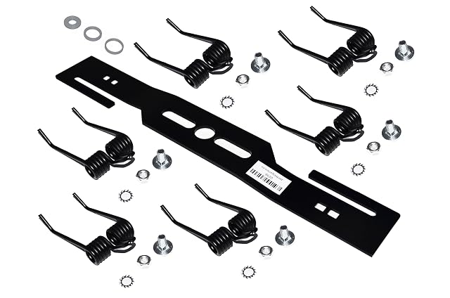 perfektGarten scarifier blade bar with hardened double springs and adapter discs