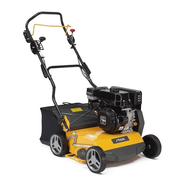 STIGA SVP 40 G petrol scarifier with 32 free-swinging blades and a 40-litre catcher