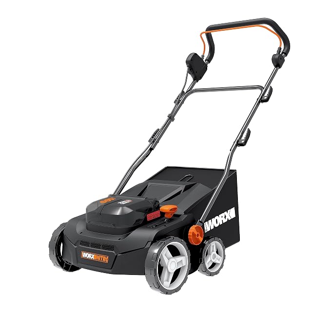 WORX WG855E.9 cordless scarifier and lawn aerator, supplied without battery
