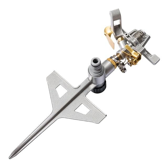 Metal impulse lawn sprinkler
