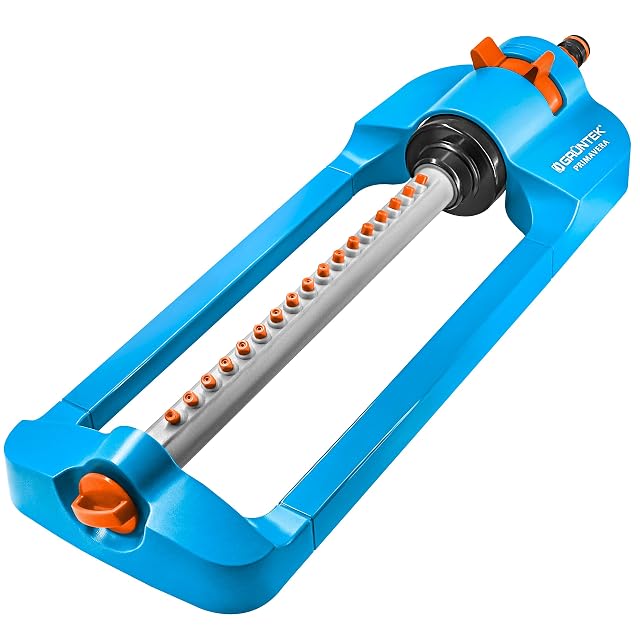 GRÜNTEK oscillating sprinkler with seventeen nozzles