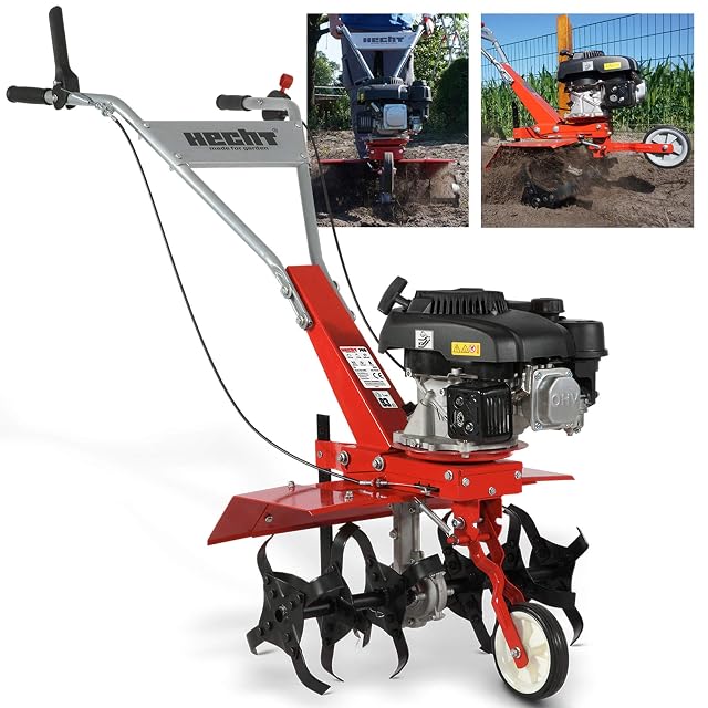HECHT petrol tiller with a 60 cm working width and 24 blades