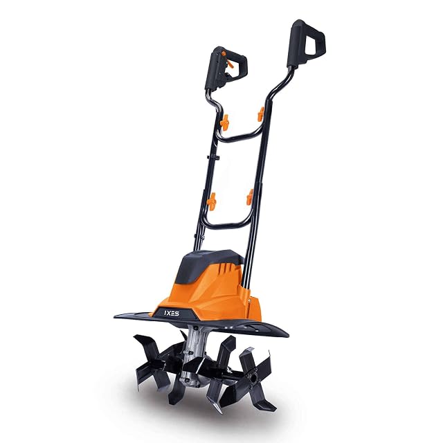 IXES electric tiller with a 360 mm working width and sixteen hoeing blades