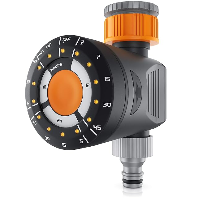 Brandson water timer with LED mode indicators and tap adapters