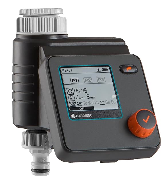 Gardena Select watering control with a dial-and-press interface