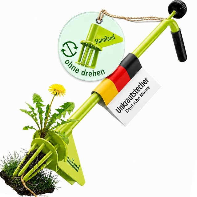 Long-handled stand-up weed puller with claws and foot pedal
